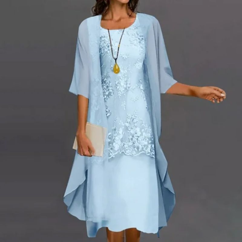 Maritza | Women’s Floral Two-Piece Dress Set with Kimono