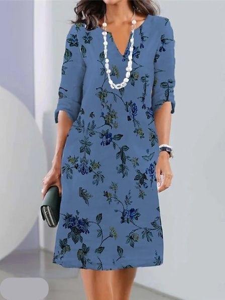 Melrose | Women's Classic Half Sleeves Midi Floral Dress