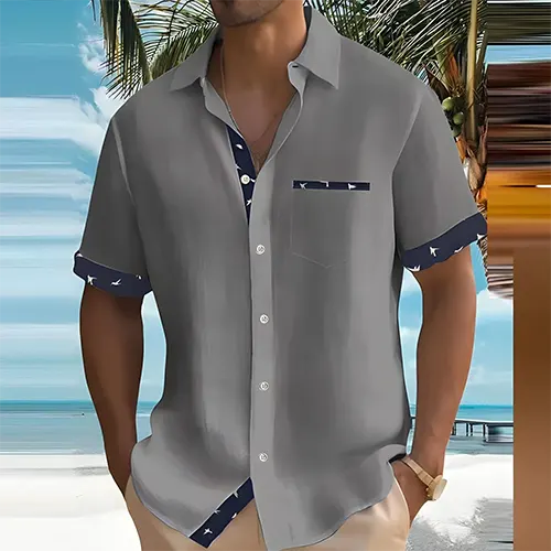 Auckland | Men’s Short-Sleeve  Summer Shirt with One Pocket
