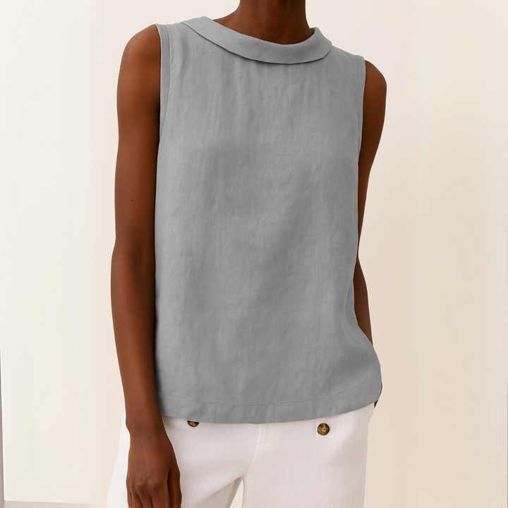 Ella | Women's Sleeveless Collar Lightweight Top