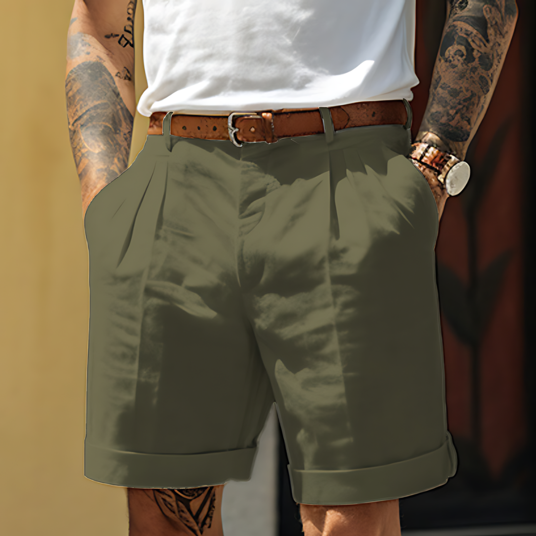 Jasper | Men’s Smart Casual Summer Shorts with Folded Hem