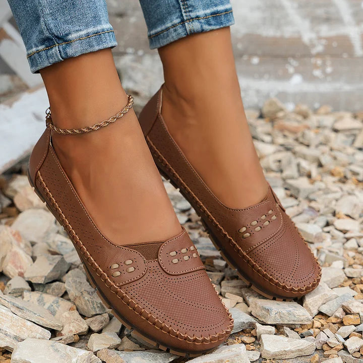 Madeline | Women's Slip-on Loafers with Stitched Style