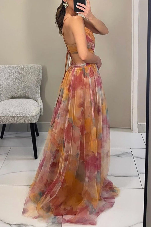 Florentine | Women’s Flowing Cross-Bodice Maxi Dress