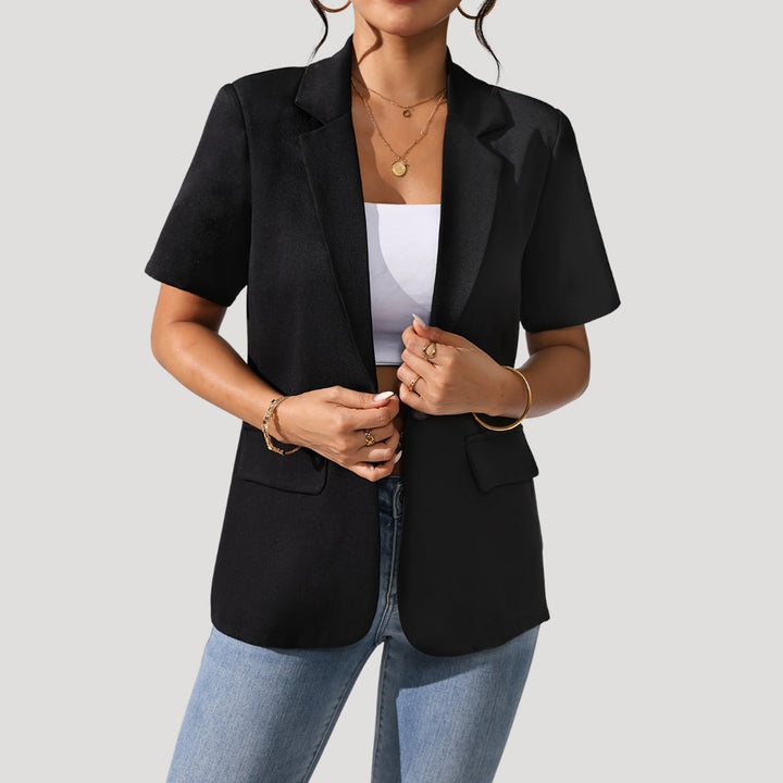 Noirelle | Women’s Short-Sleeve Tailored Blazer with One Button