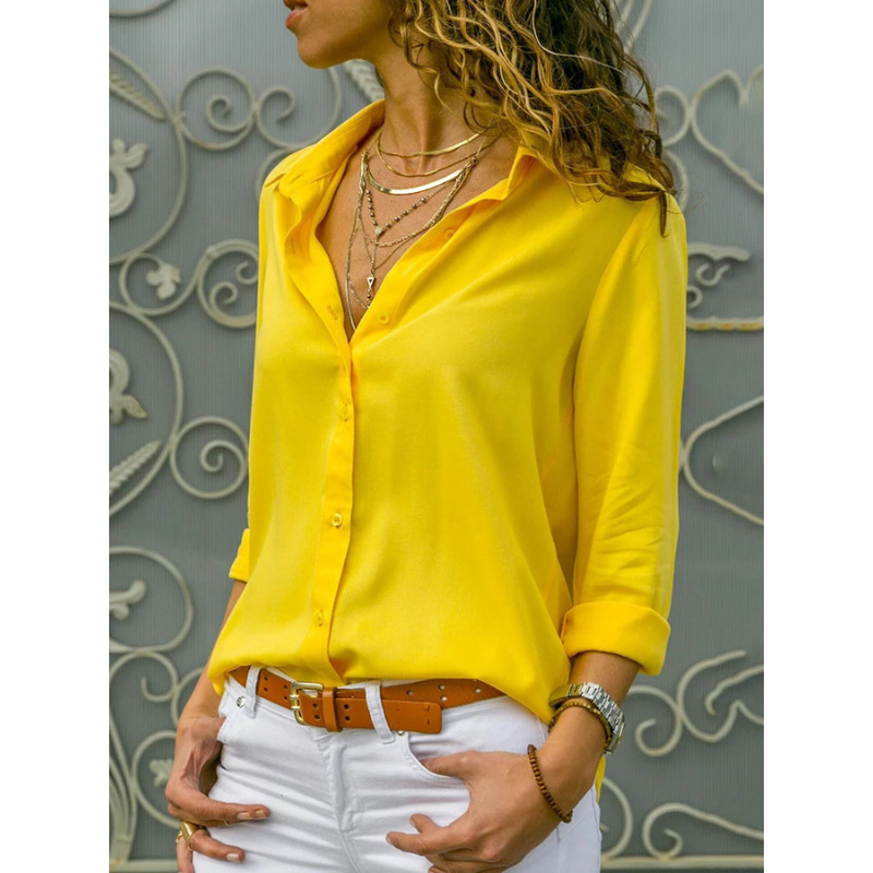 Evelora | Women’s Formal Long Sleeve Blouse with Button-Up