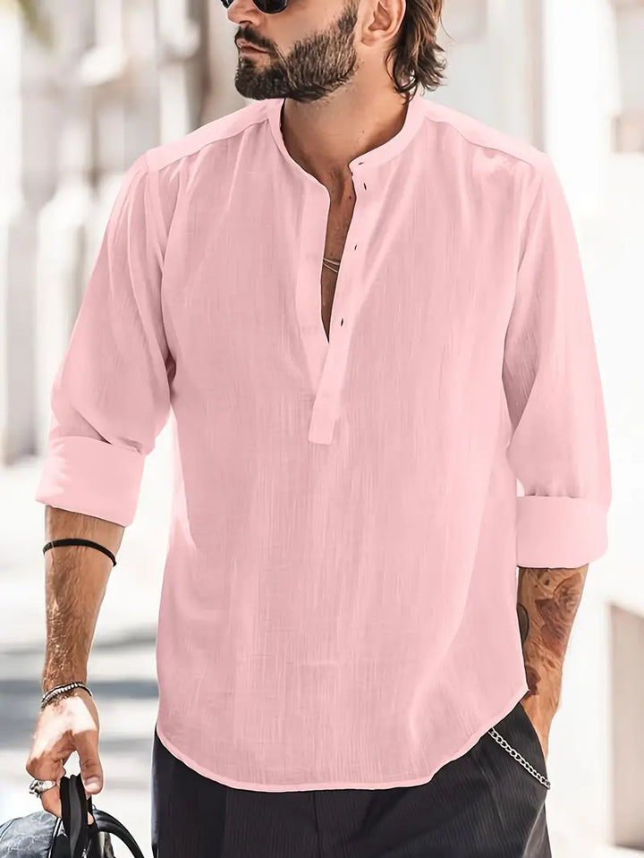 Hugo | Men’s Linen Shirt with Half Sleeves