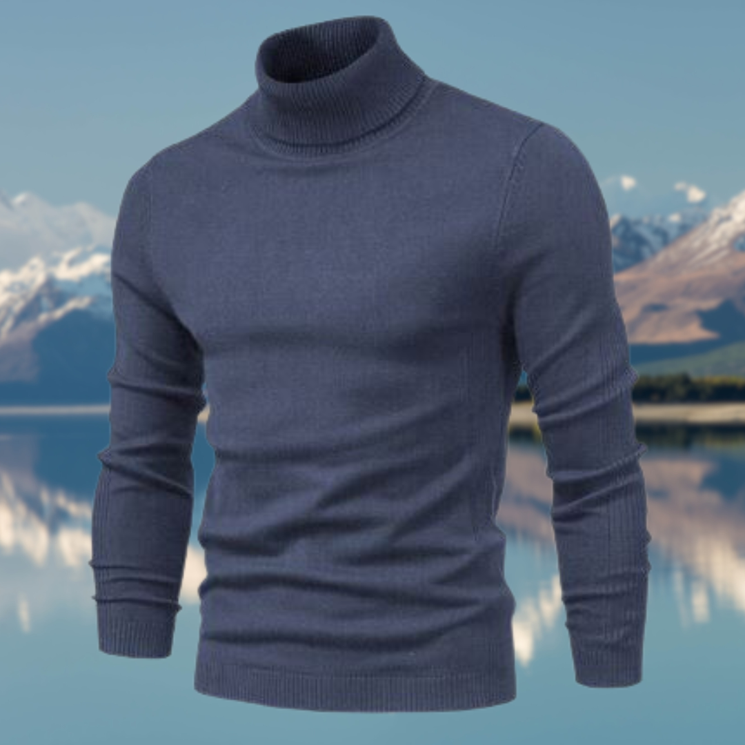 Mico | Men's Turtleneck Sweater with Ribbed Style