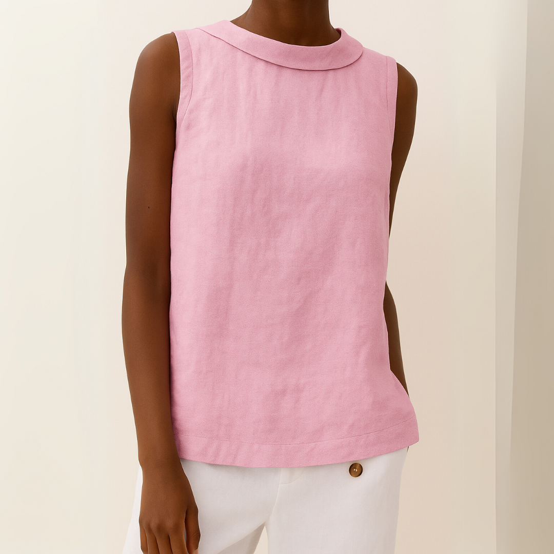 Ella | Women's Sleeveless Collar Lightweight Top