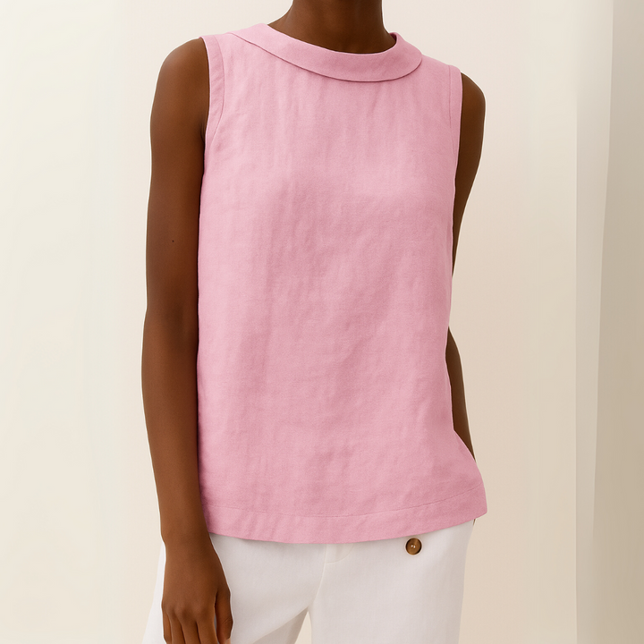 Ella | Women's Sleeveless Collar Lightweight Top