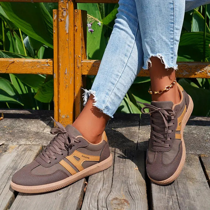 Melanie | Women’s Orthopedic Color Block Shoes with Lace-Up