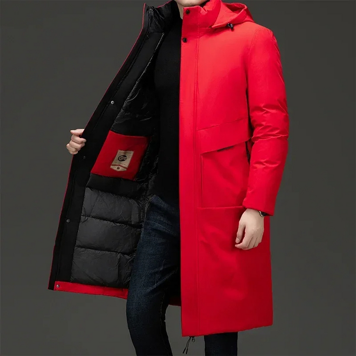 Torvik | Men's Mid-length Quilted Parka with Hood