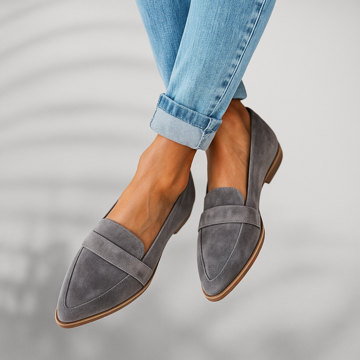 Charlene | Women's Sleek Suede Loafers with Pointed Toe