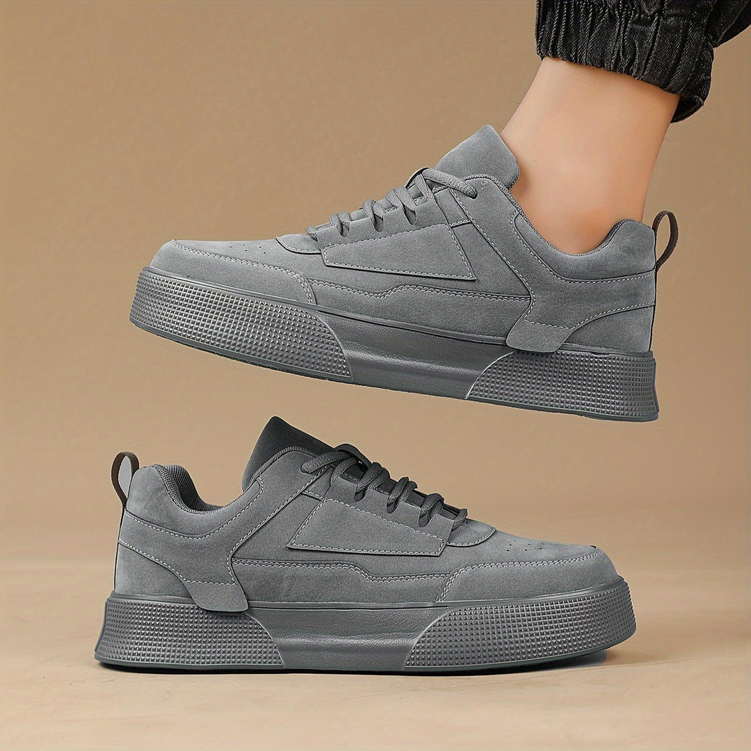 Rhett | Men’s Lace-Up Platform Sneakers with Panel Details