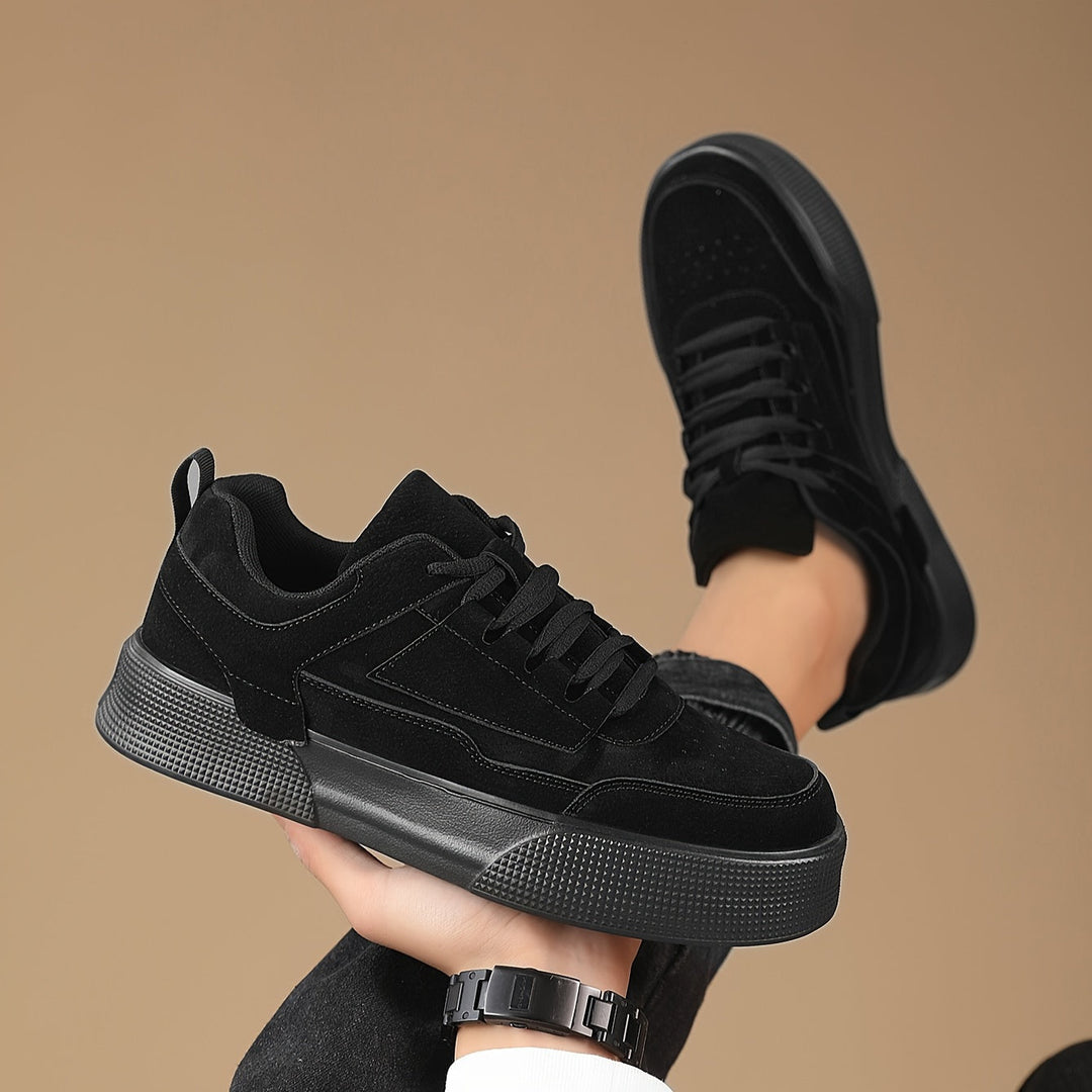 Rhett | Men’s Lace-Up Platform Sneakers with Panel Details