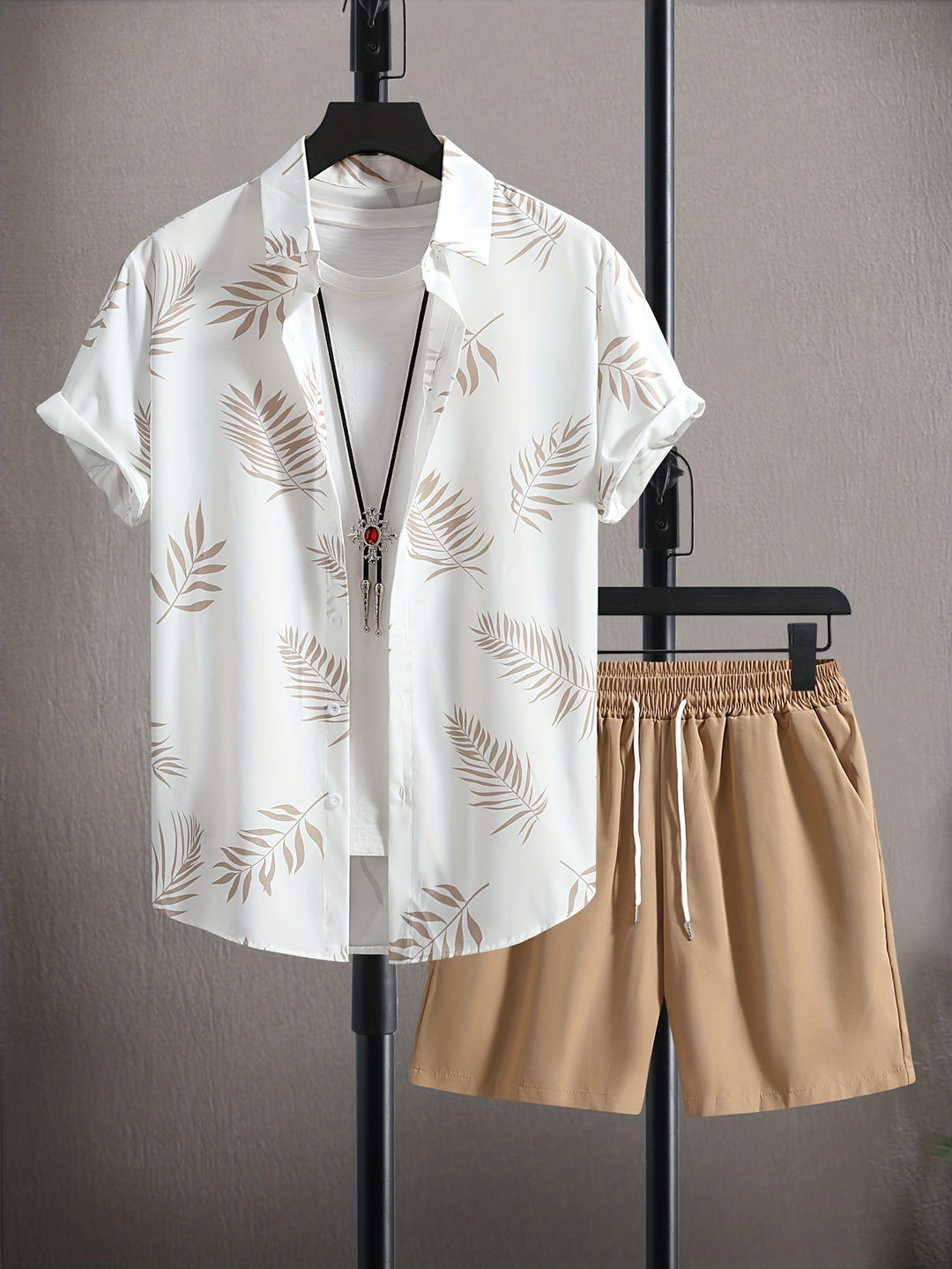 Cayden | Tropical Print Shirt and Shorts Summer Set