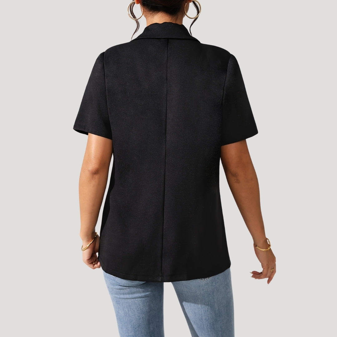 Noirelle | Women’s Short-Sleeve Tailored Blazer with One Button