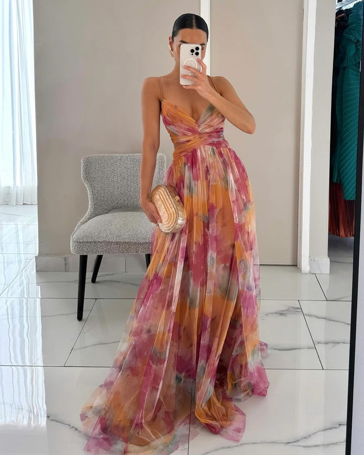 Florentine | Women’s Flowing Cross-Bodice Maxi Dress