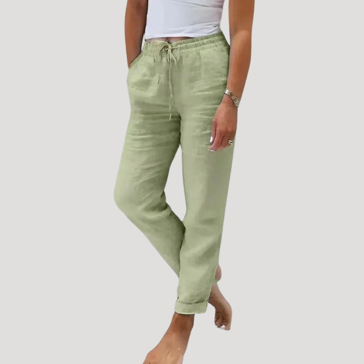 Liora | Women’s Lightweight Linen Summer Pants with Drawstring