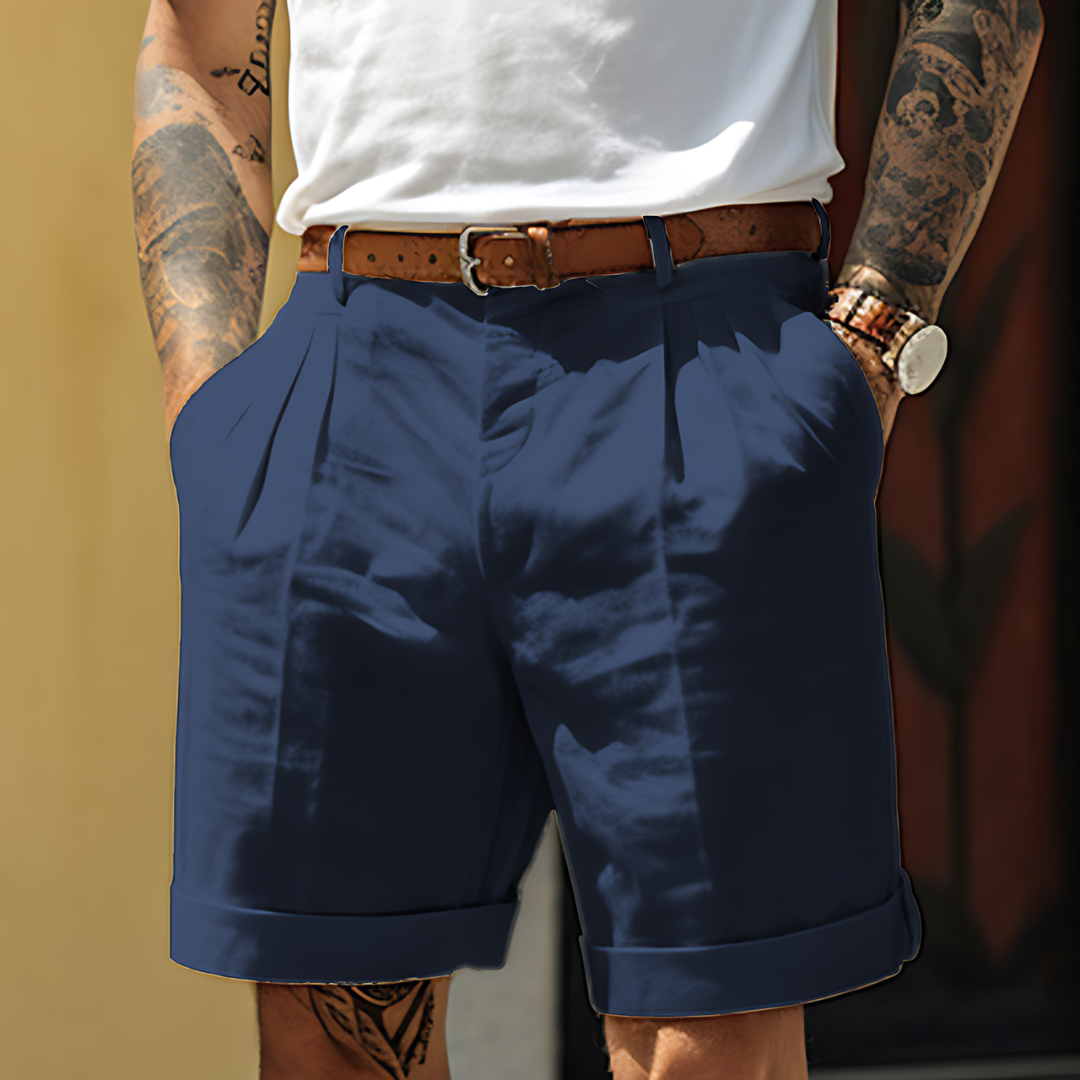 Jasper | Men’s Smart Casual Summer Shorts with Folded Hem