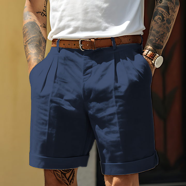 Jasper | Men’s Smart Casual Summer Shorts with Folded Hem