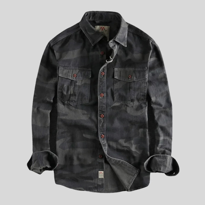 Bonnie | Men’s Camouflage Long Sleeve  Cargo Shirt