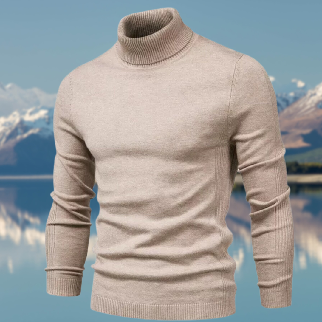 Mico | Men's Turtleneck Sweater with Ribbed Style