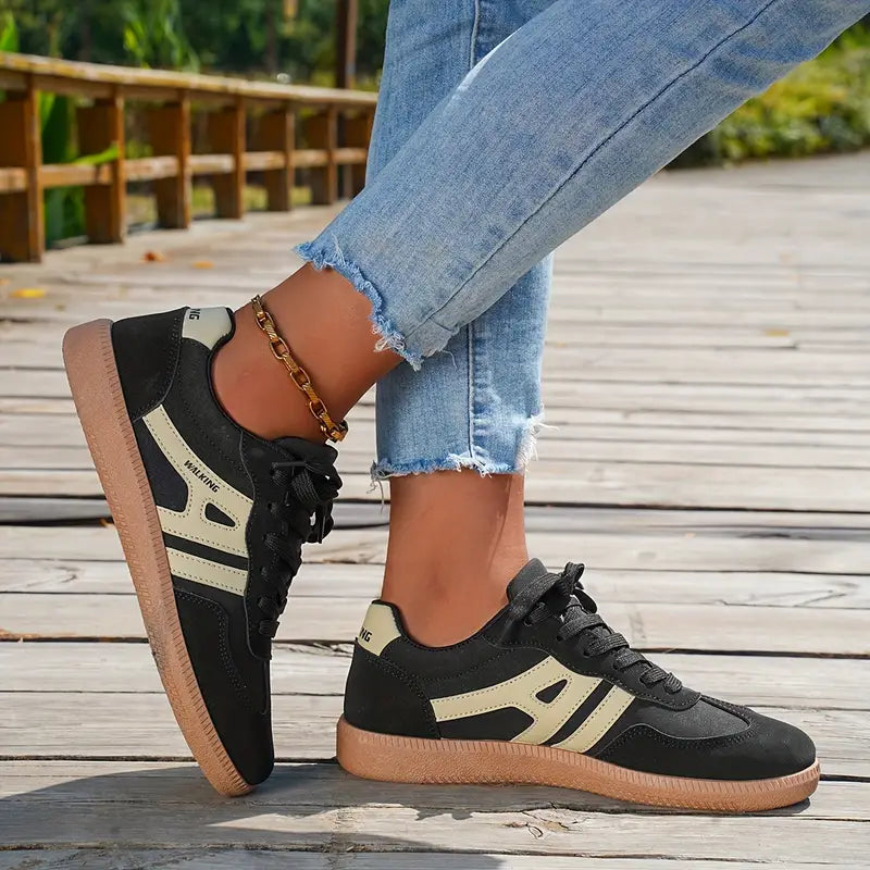 Melanie | Women’s Orthopedic Color Block Shoes with Lace-Up
