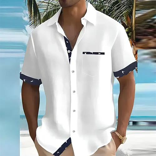 Auckland | Men’s Short-Sleeve  Summer Shirt with One Pocket