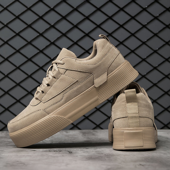 Rhett | Men’s Lace-Up Platform Sneakers with Panel Details
