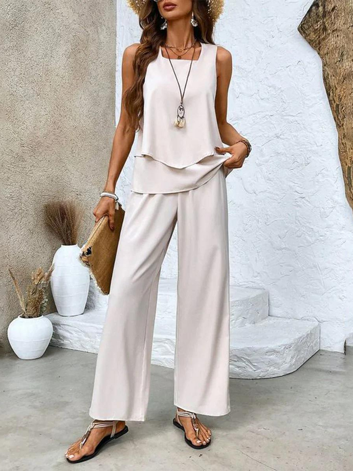 Maurelle | Women's Two Piece Set with Sleeveless Top and Pants