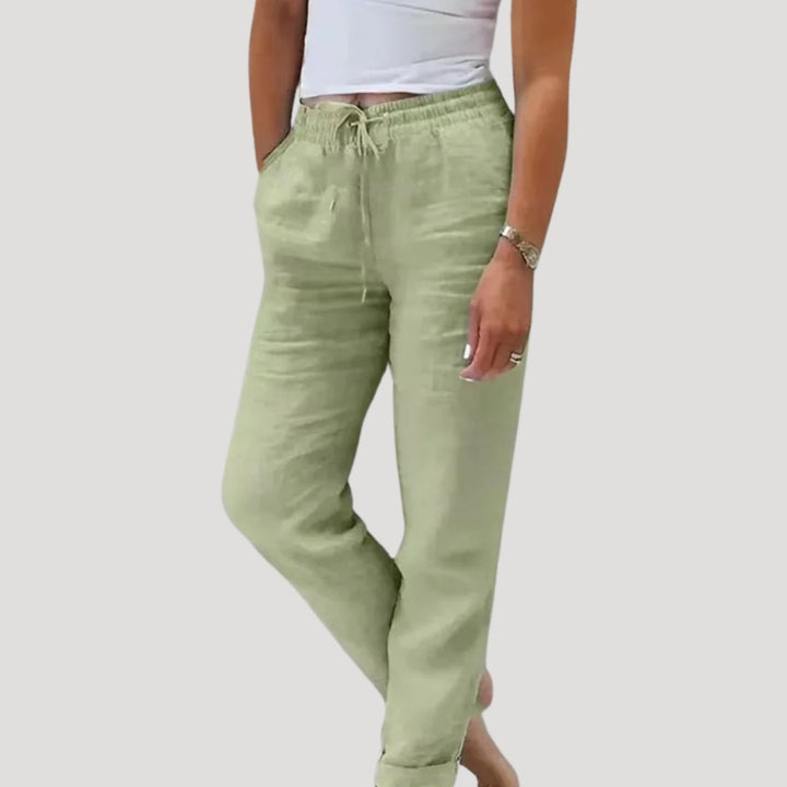 Liora | Women’s Lightweight Linen Summer Pants with Drawstring