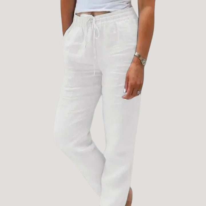 Liora | Women’s Lightweight Linen Summer Pants with Drawstring