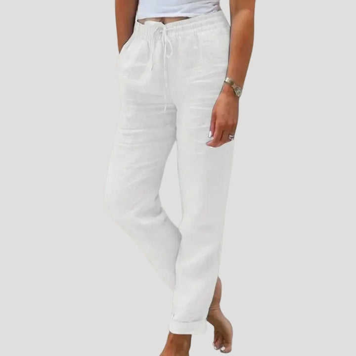 Liora | Women’s Lightweight Linen Summer Pants with Drawstring