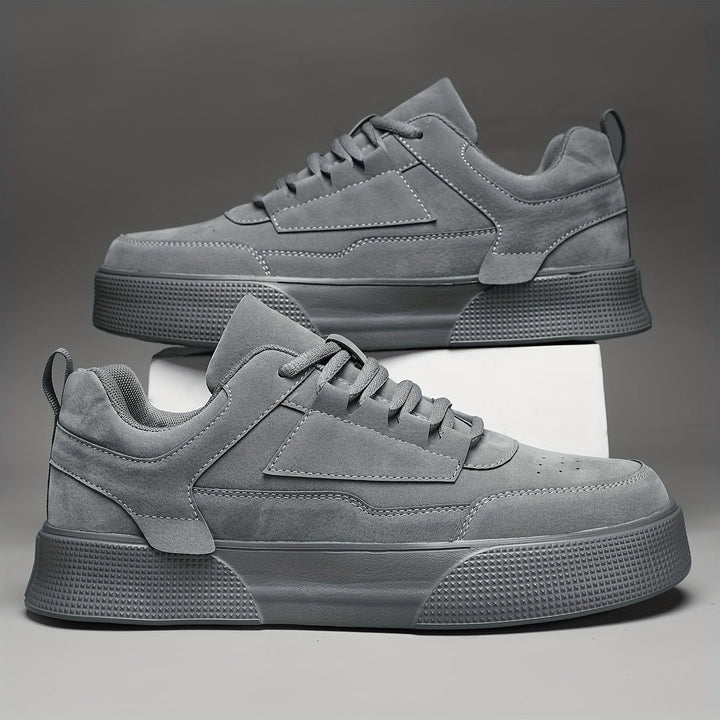 Rhett | Men’s Lace-Up Platform Sneakers with Panel Details