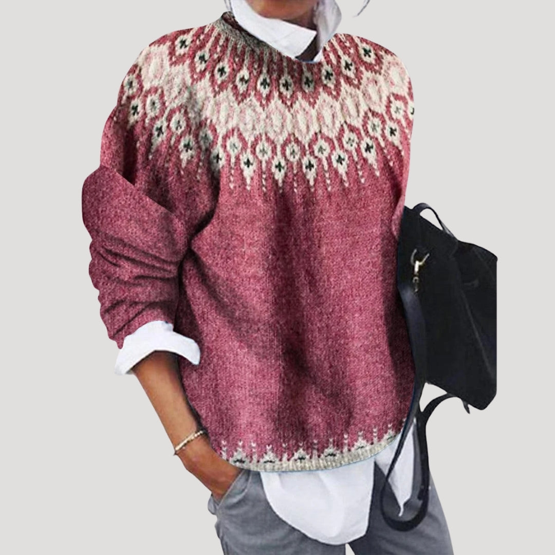 Nadine | Women’s Fair Isle Winter Knitted Sweater
