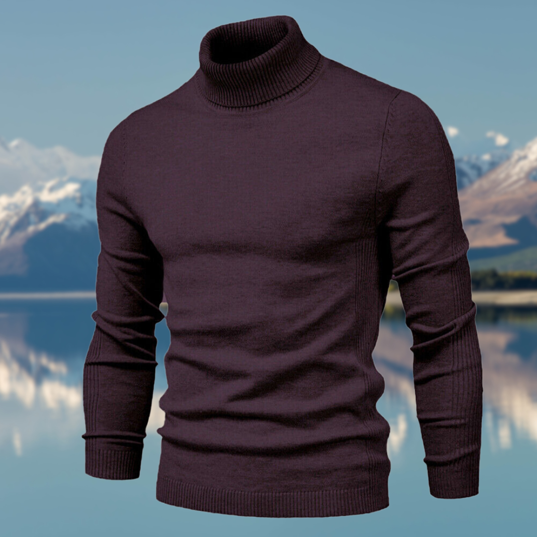 Mico | Men's Turtleneck Sweater with Ribbed Style