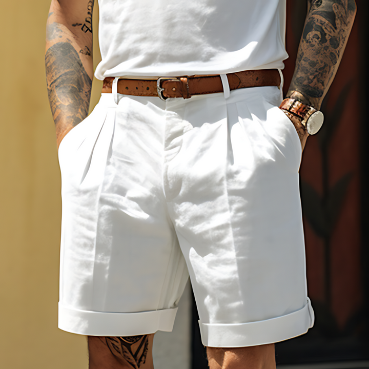 Jasper | Men’s Smart Casual Summer Shorts with Folded Hem