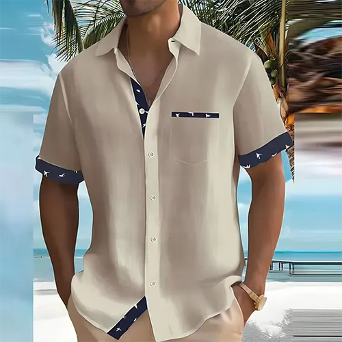 Auckland | Men’s Short-Sleeve  Summer Shirt with One Pocket