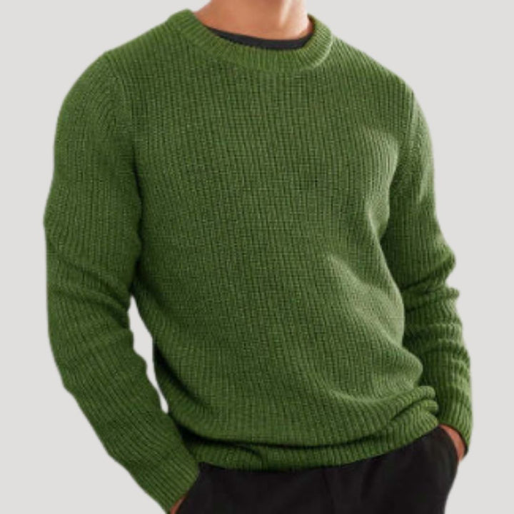 Hiro | Men’s Knit Winter Sweater with Crew-Neck