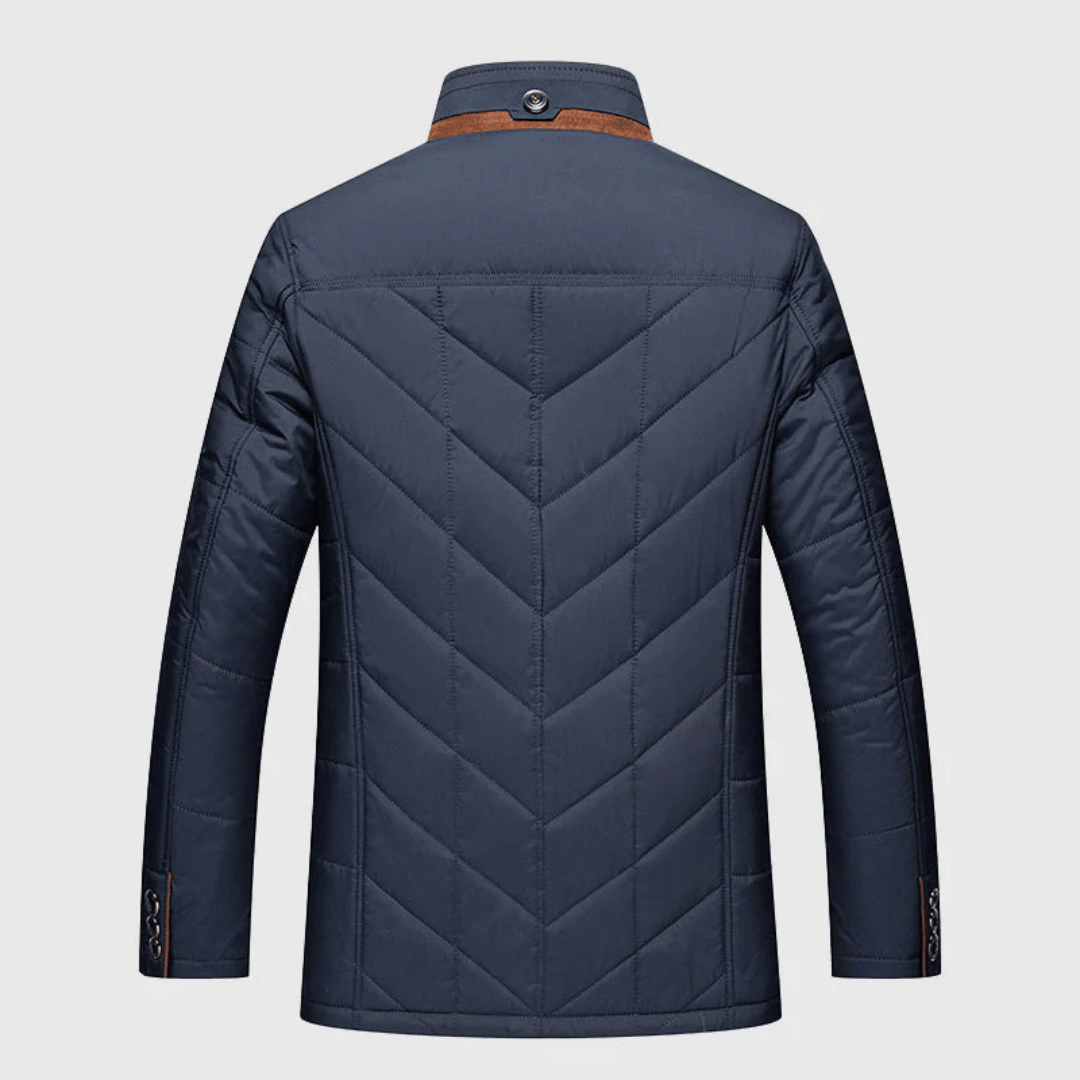 Theren | Men's Quilted Winter Jacket with Stand Collar