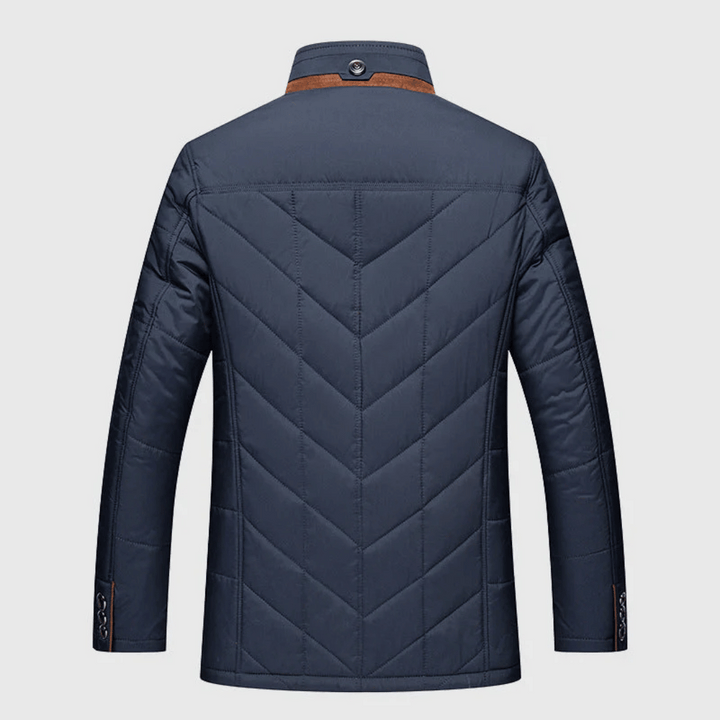 Theren | Men's Quilted Winter Jacket with Stand Collar