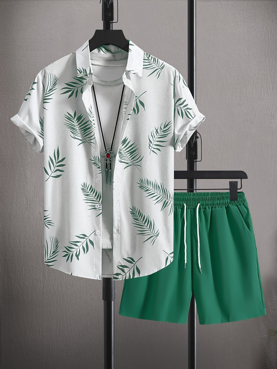 Cayden | Tropical Print Shirt and Shorts Summer Set
