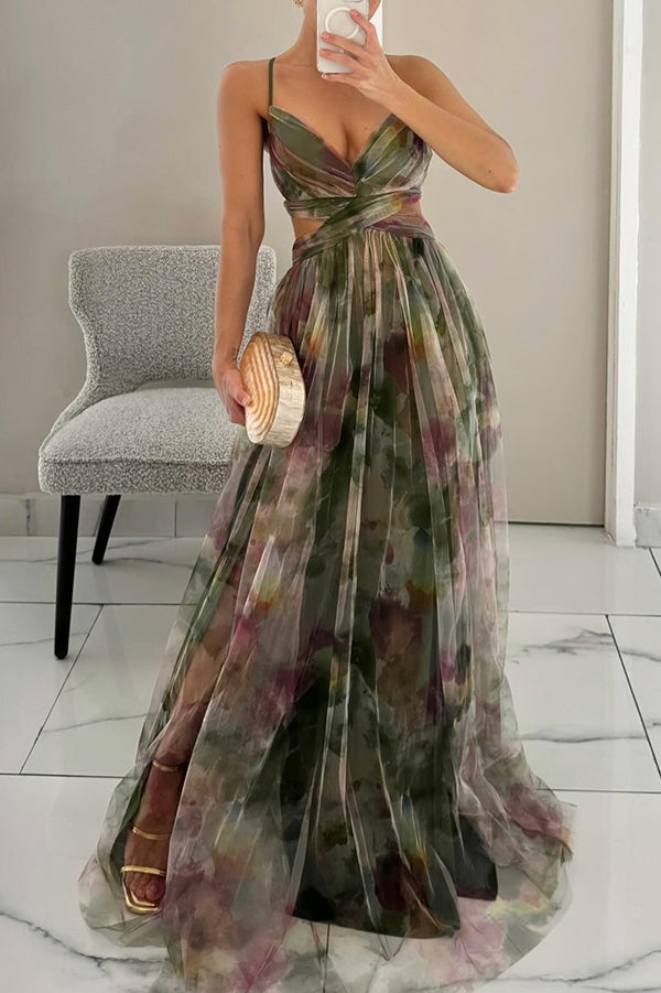 Florentine | Women’s Flowing Cross-Bodice Maxi Dress