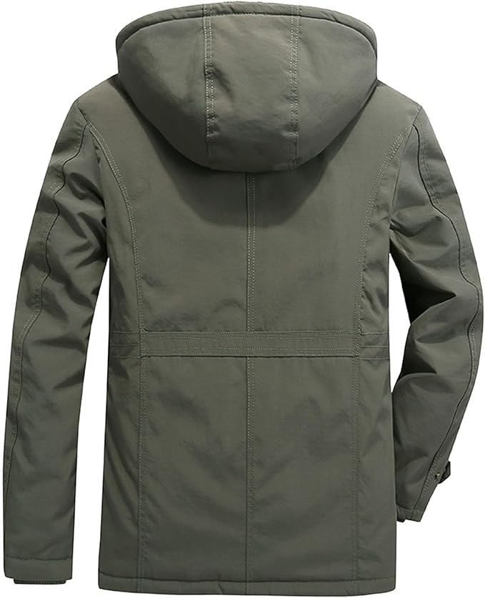 Leon | Men’s Classic Outdoor Jacket with Hood and Fleece Lining