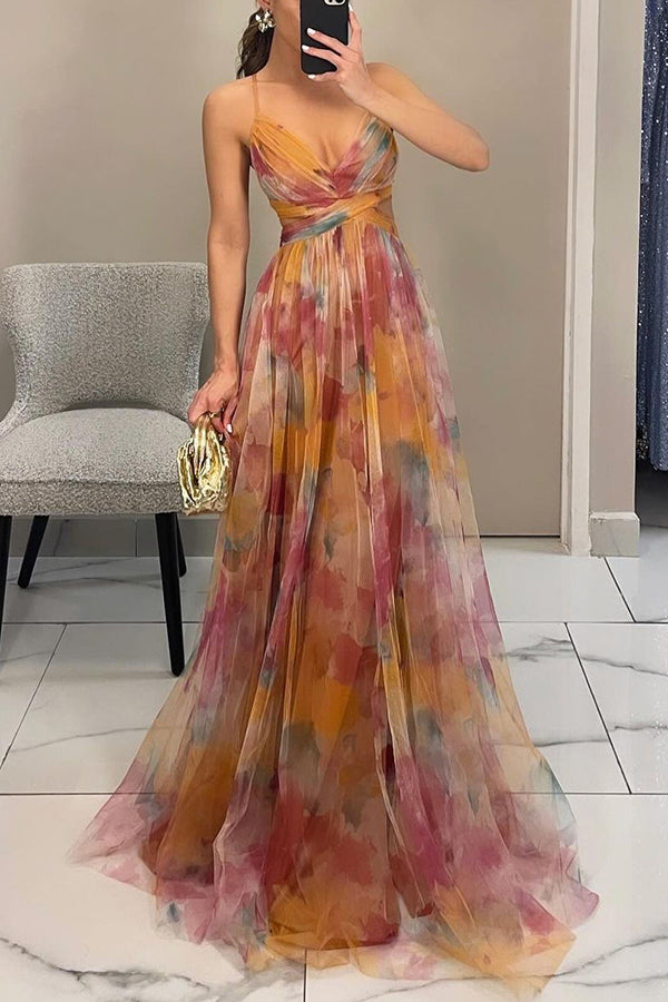 Florentine | Women’s Flowing Cross-Bodice Maxi Dress