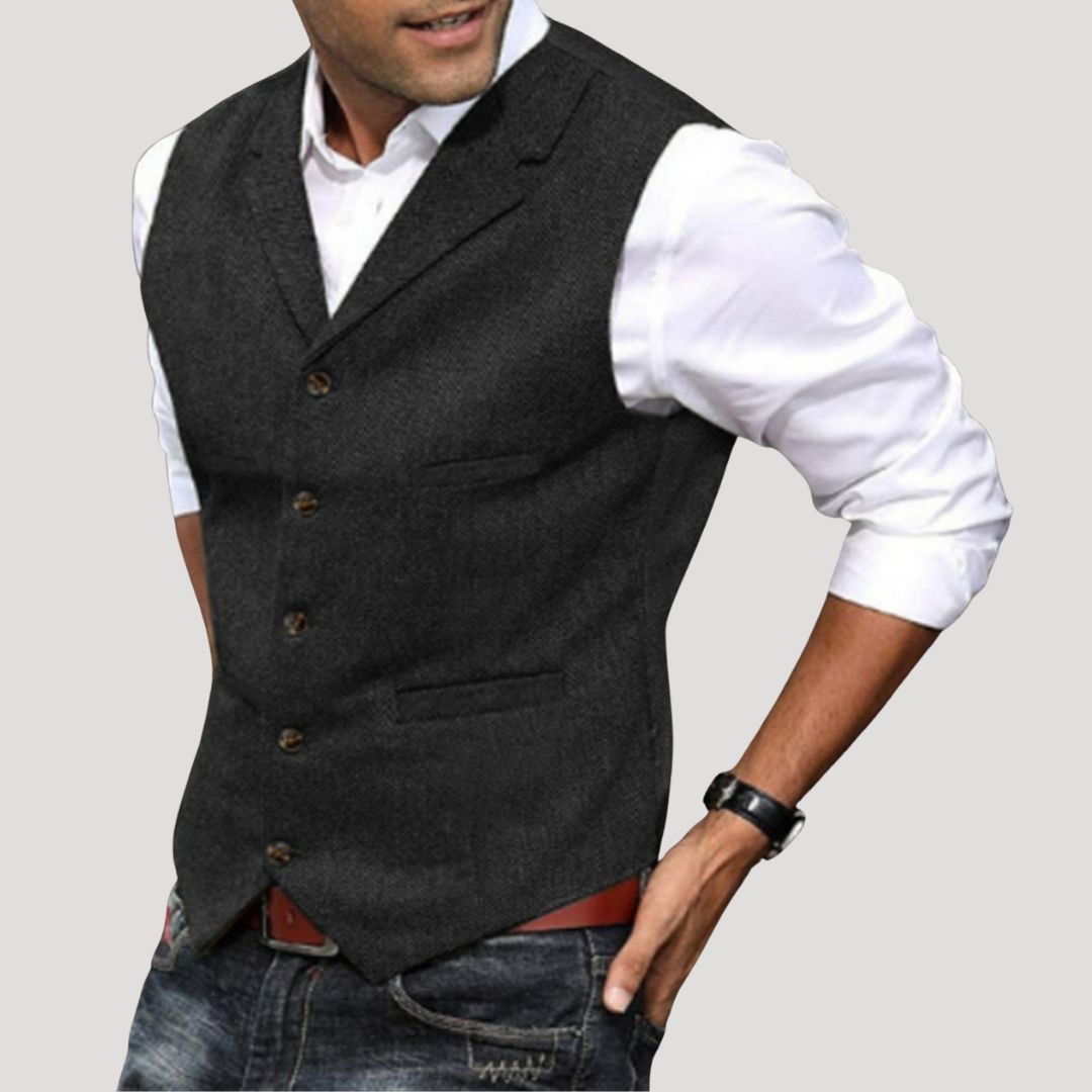Hugo | Men’s Wool Smart Casual Waistcoat with Pockets