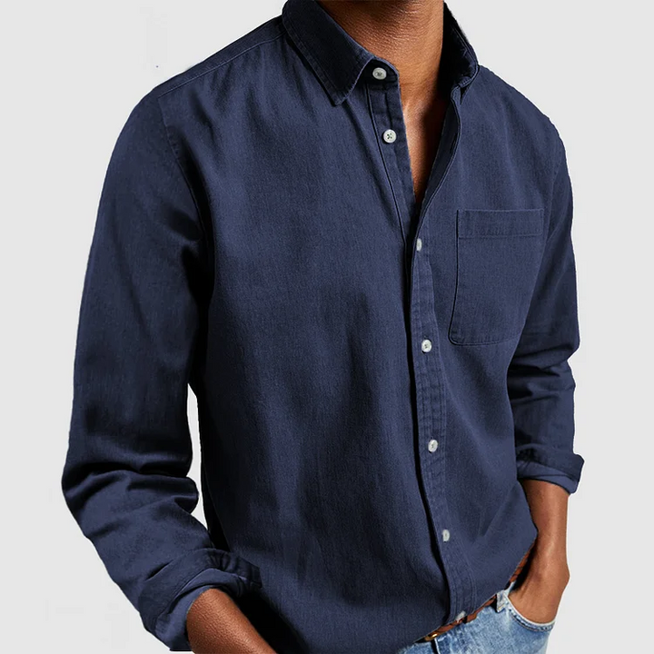 Albino | Men’s Lightweight Long Sleeve Shirt with Buttons and Pocket