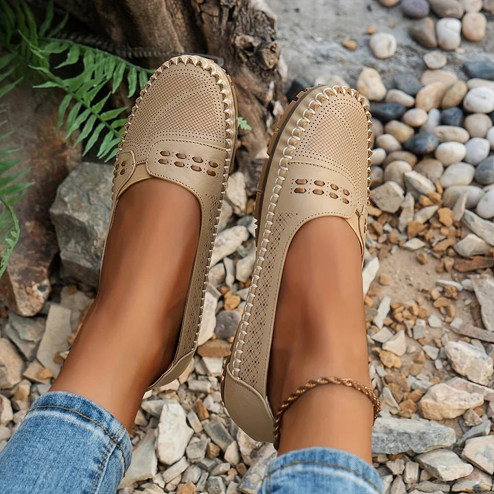 Madeline | Women's Slip-on Loafers with Stitched Style