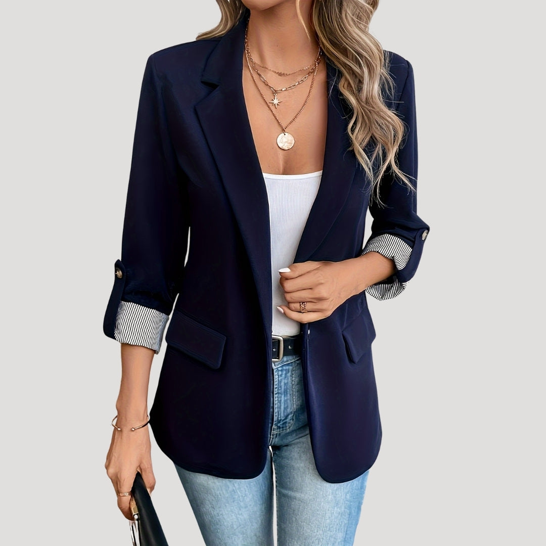Blaire | Women’s Classic Tailored Blazer with Roll-Up Sleeves