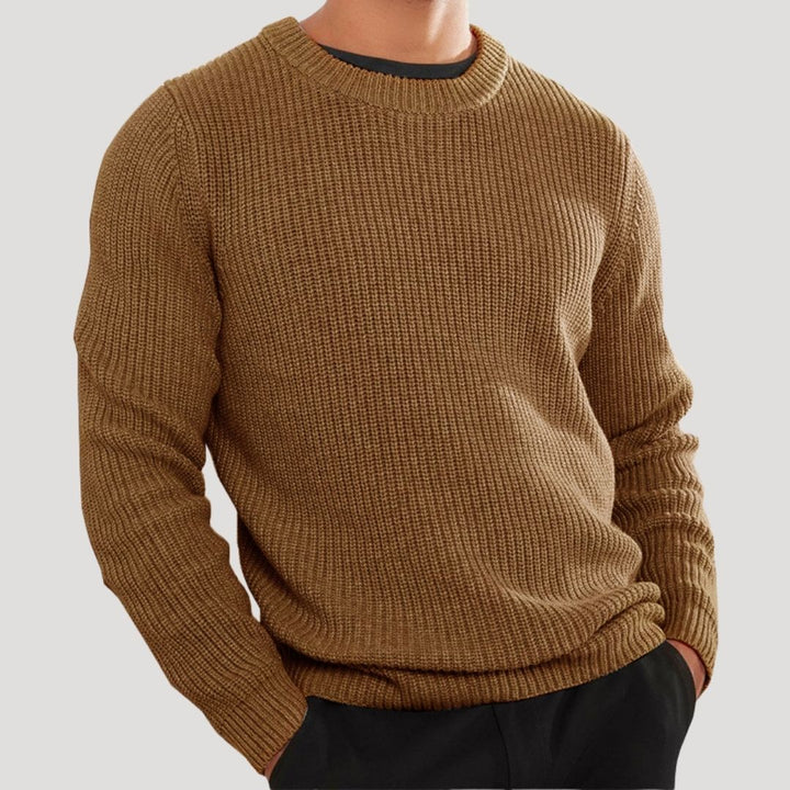 Hiro | Men’s Knit Winter Sweater with Crew-Neck